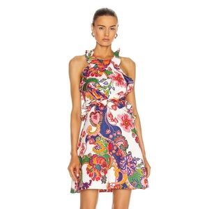 NWOT Zimmermann Lovestruck Tie Back Mini Dress